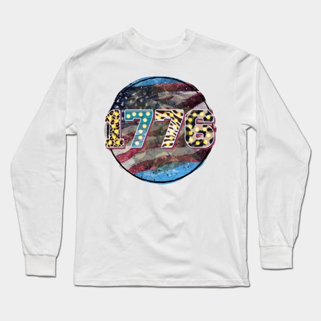 4th of july -1776 Long Sleeve T-Shirt by Diannas